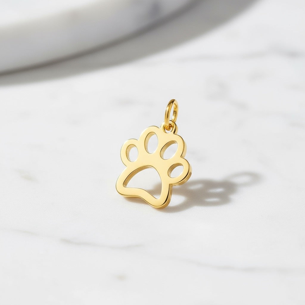 Gold Paw Charm