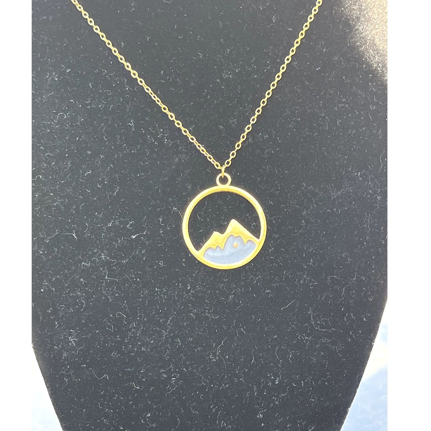 Gold Faith as a Mustard Seed Mountain Necklace