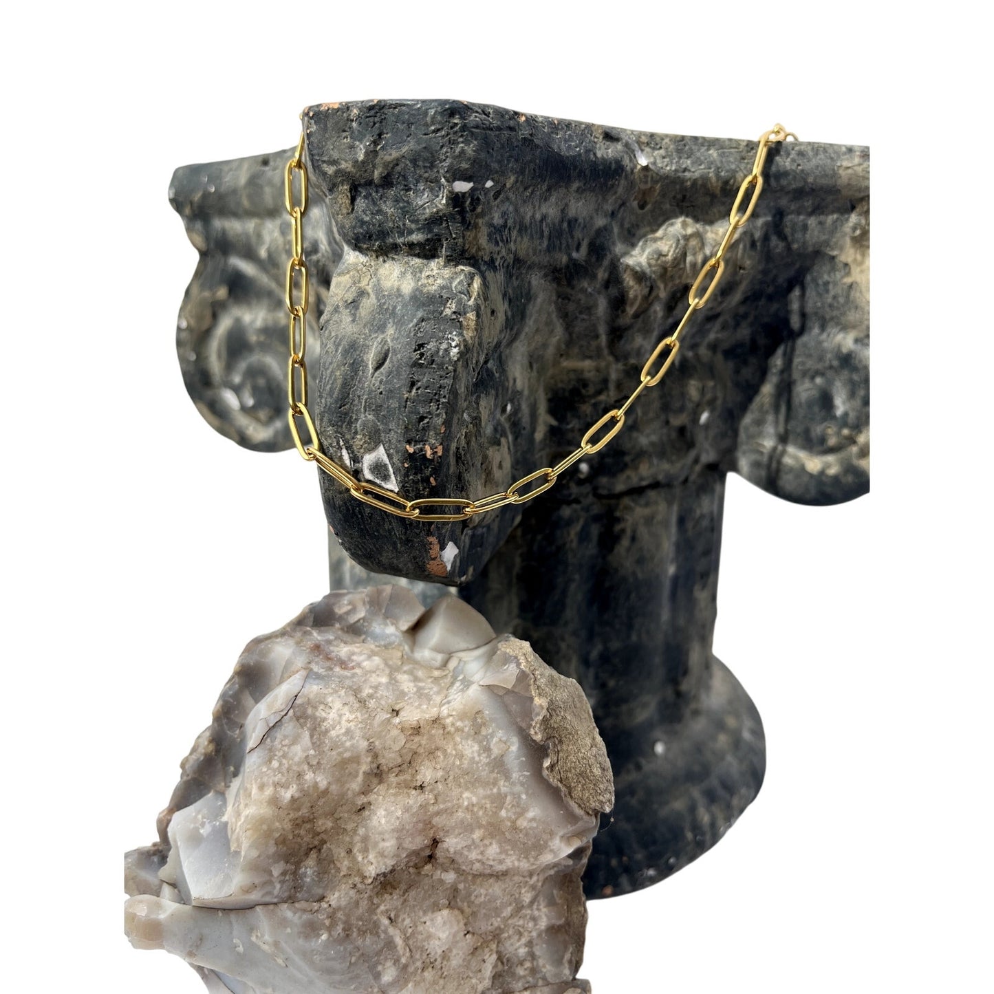 Gold Paperclip Necklace