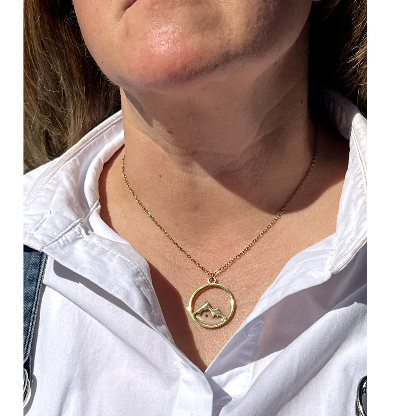 Gold Faith as a Mustard Seed Mountain Necklace