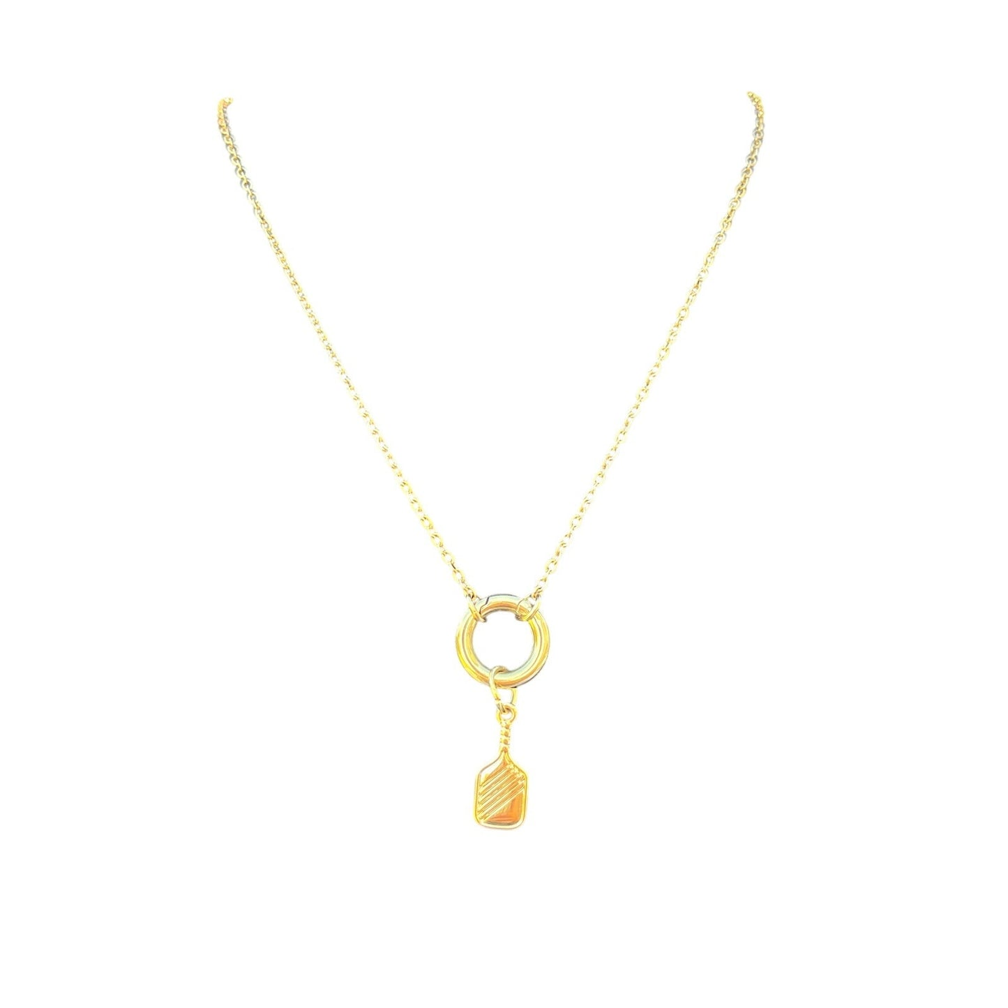 Gold Pickleball Charm