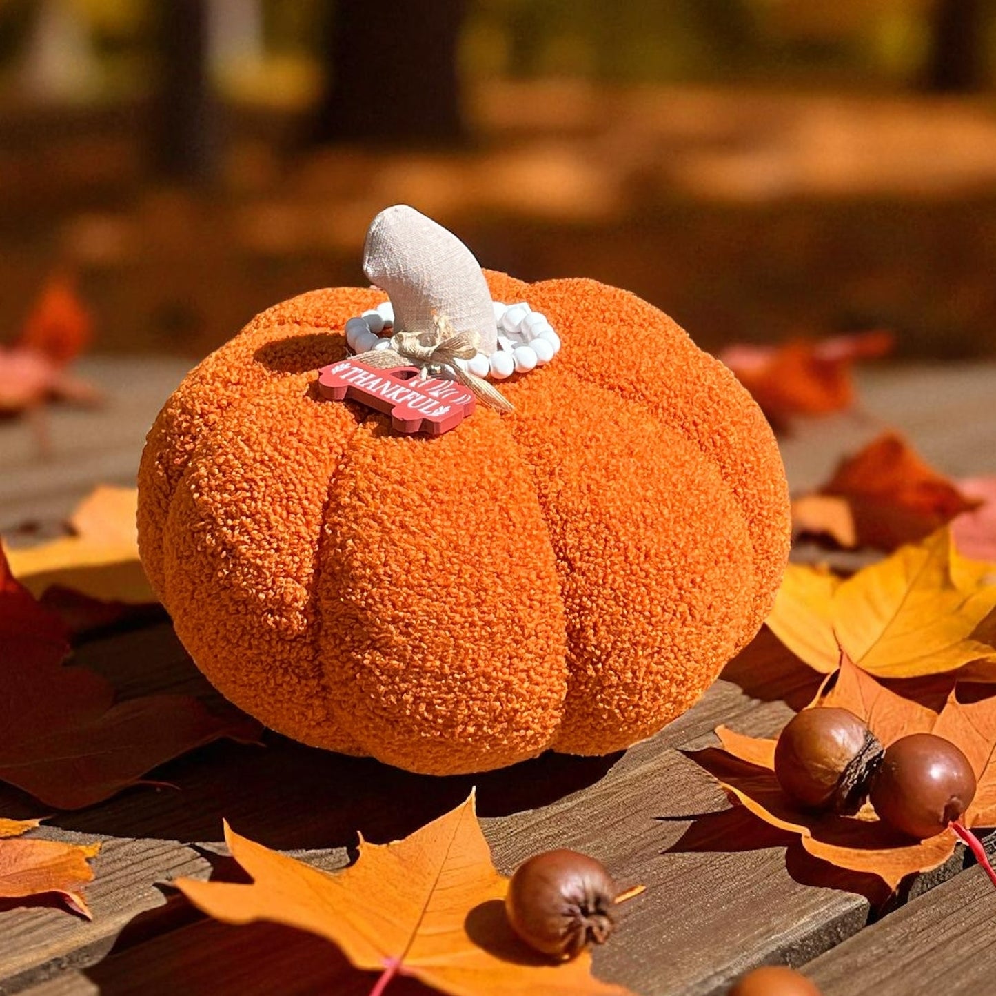 Plush Fall Pumpkin Decor