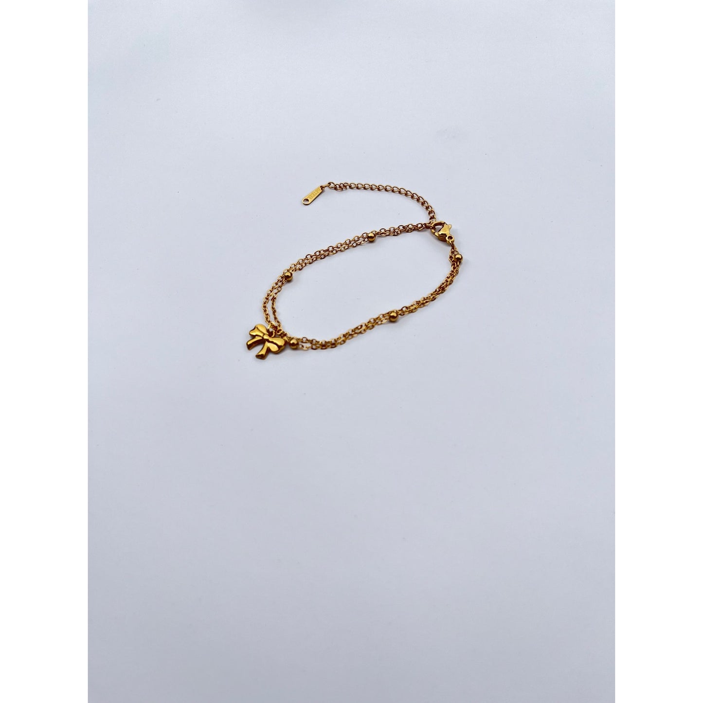 Gold Bow Earrings & Bracelet