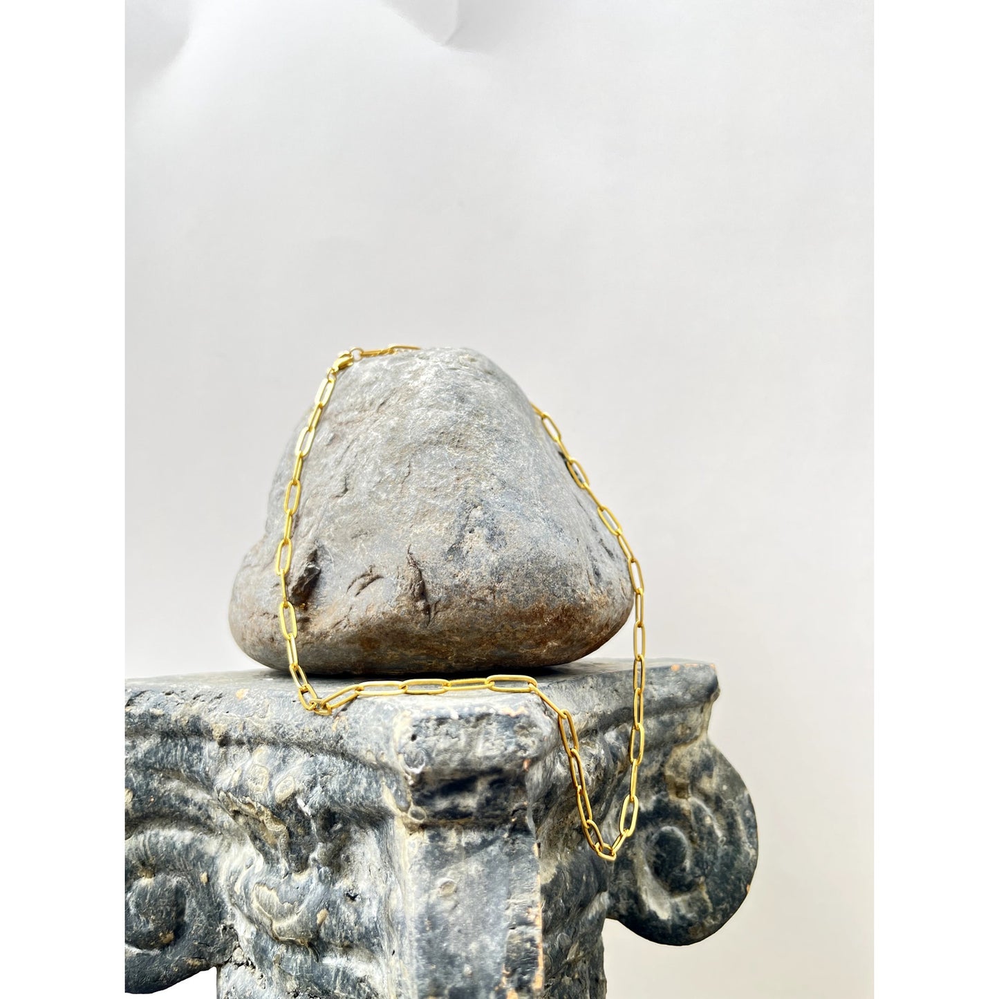 Gold Paperclip Necklace