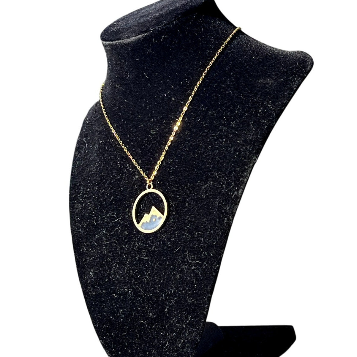 Gold Faith as a Mustard Seed Mountain Necklace