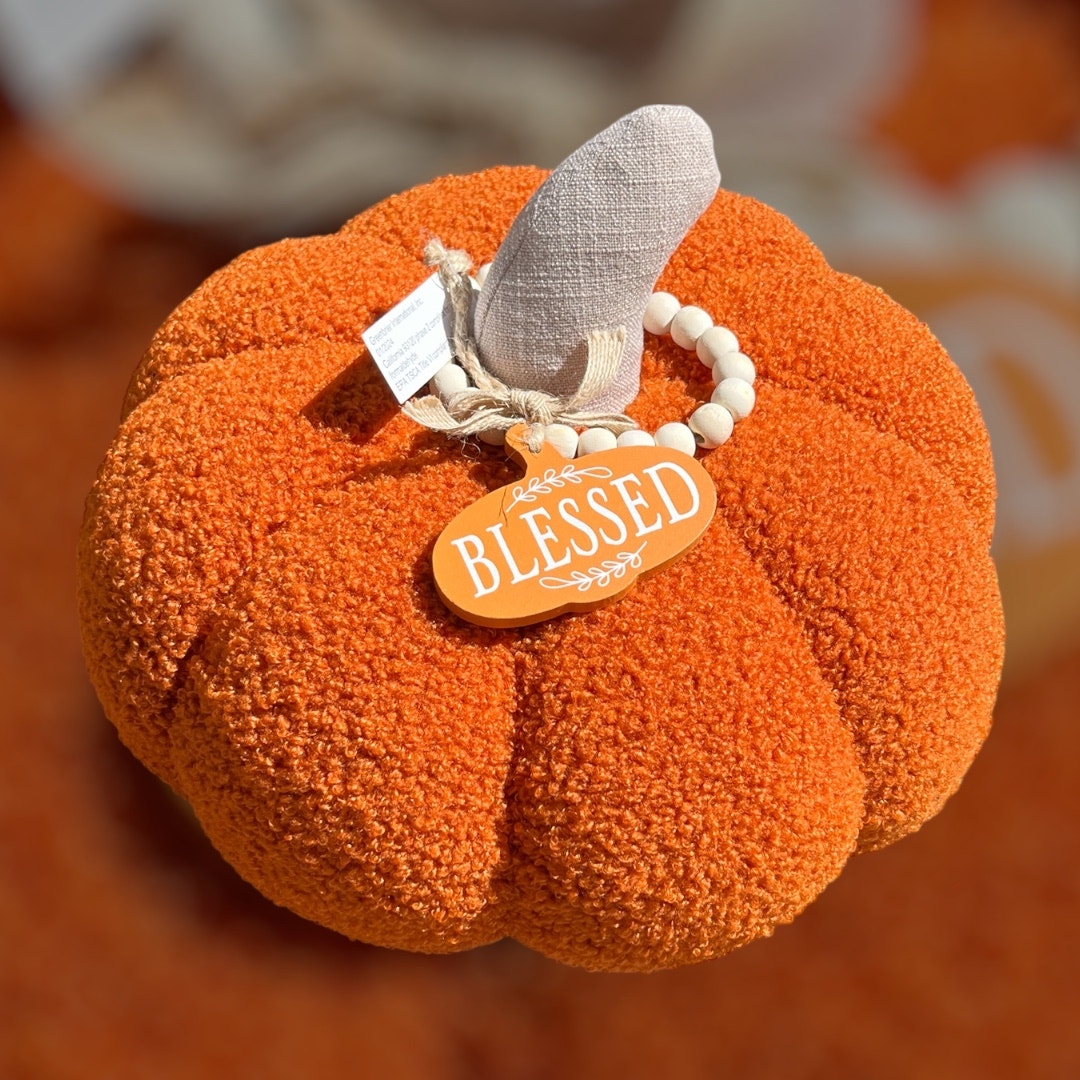 Plush Fall Pumpkin Decor