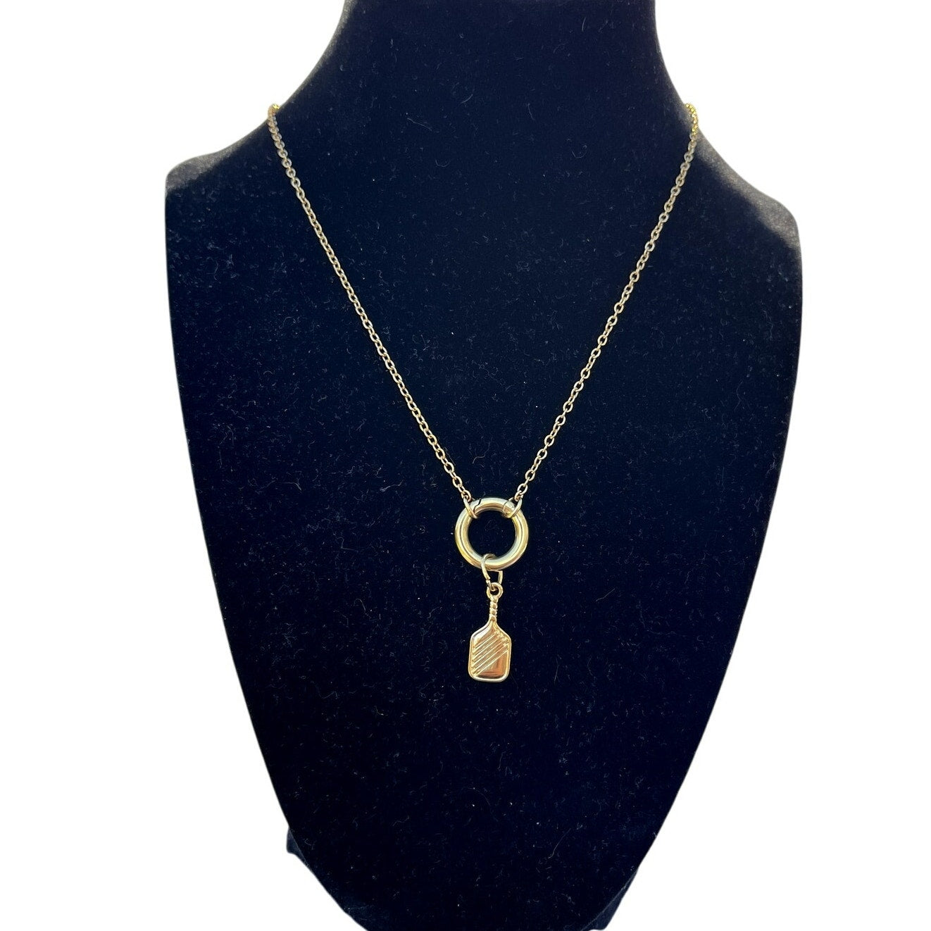 Gold Pickleball Charm