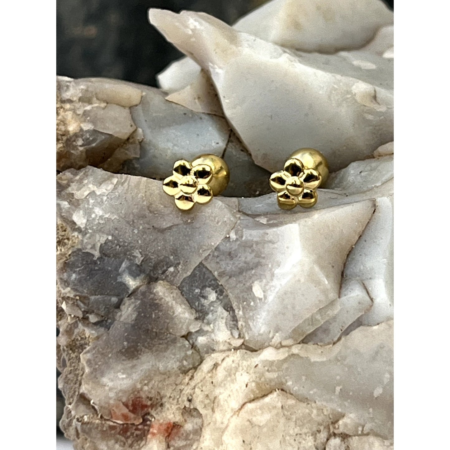 Gold Flower Earrings