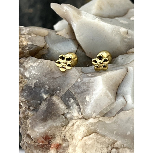 Gold Flower Earrings