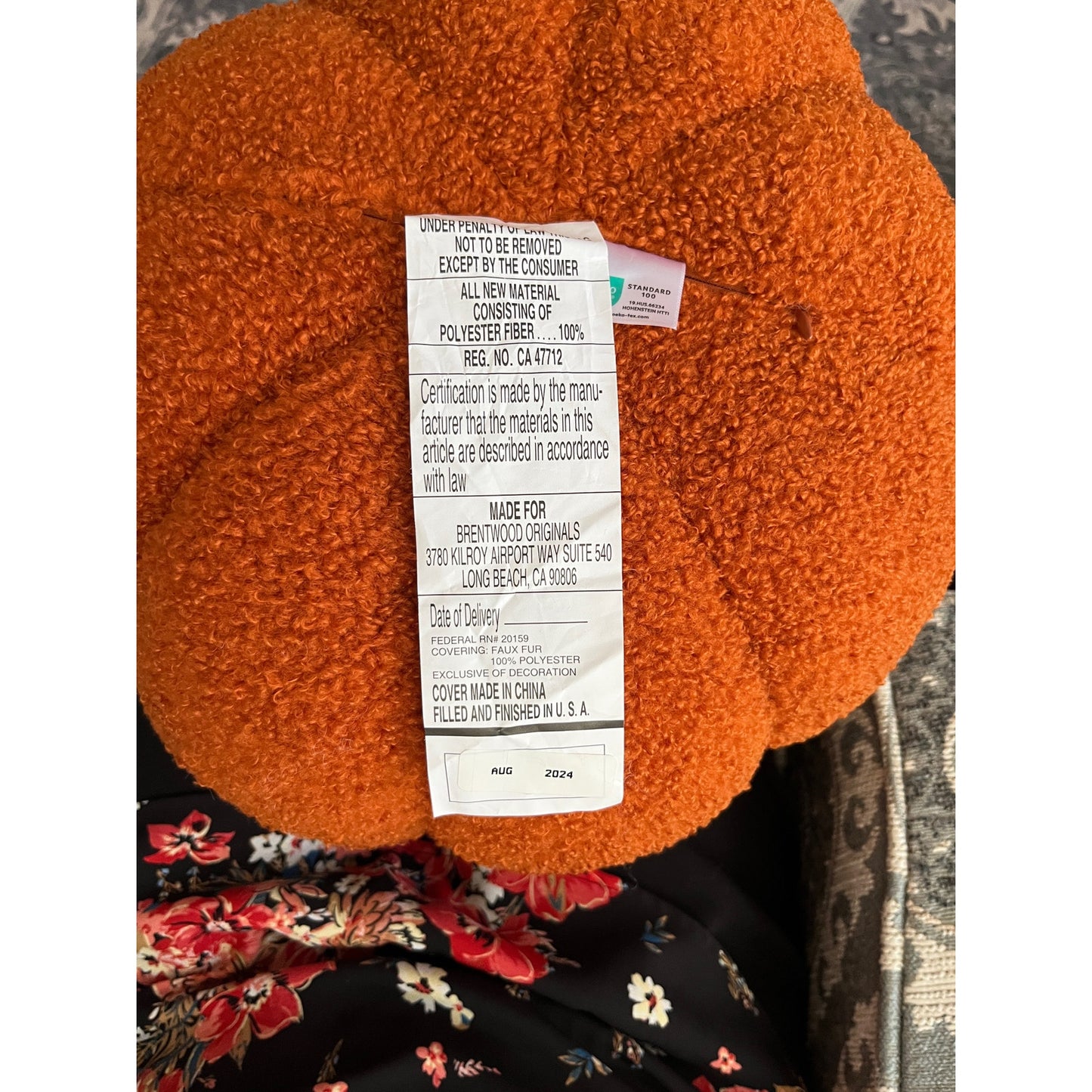 Plush Fall Pumpkin Decor