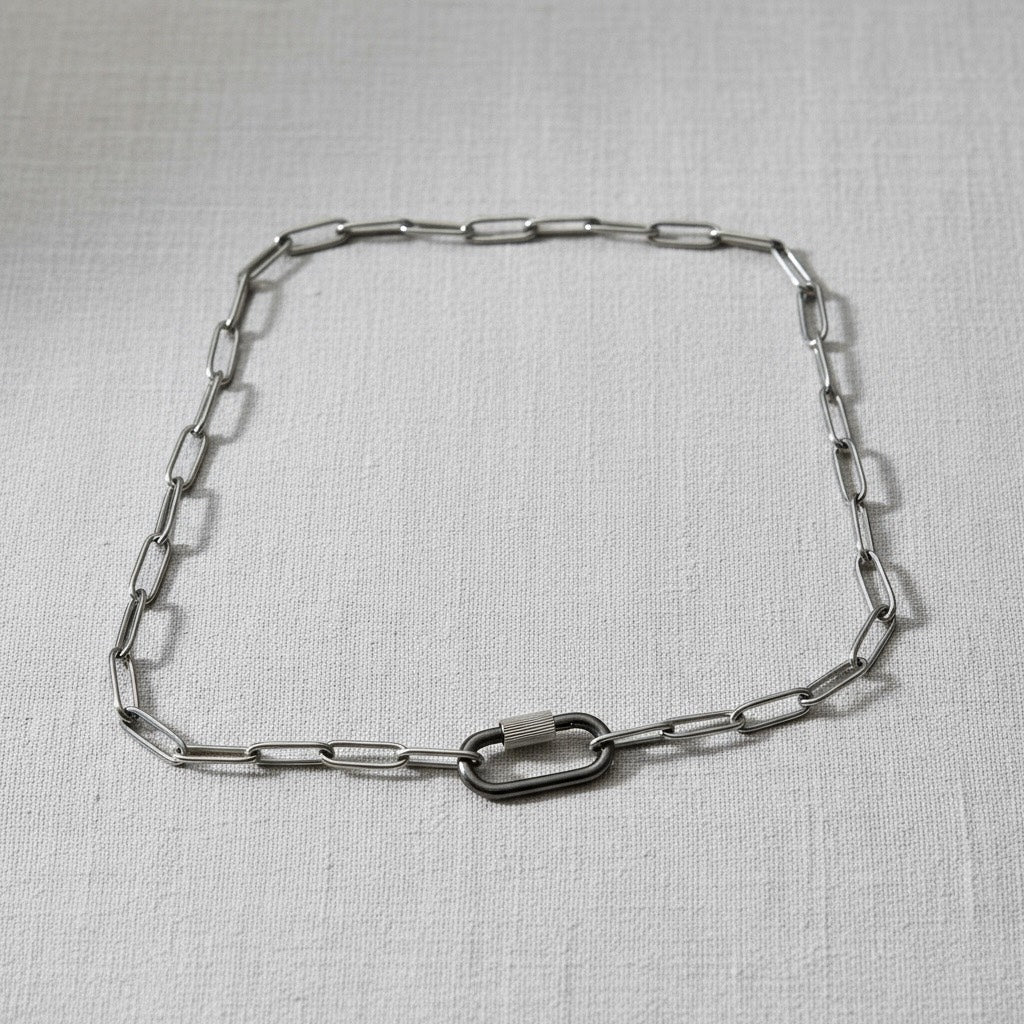 Silver Paperclip Pet/Human Necklace