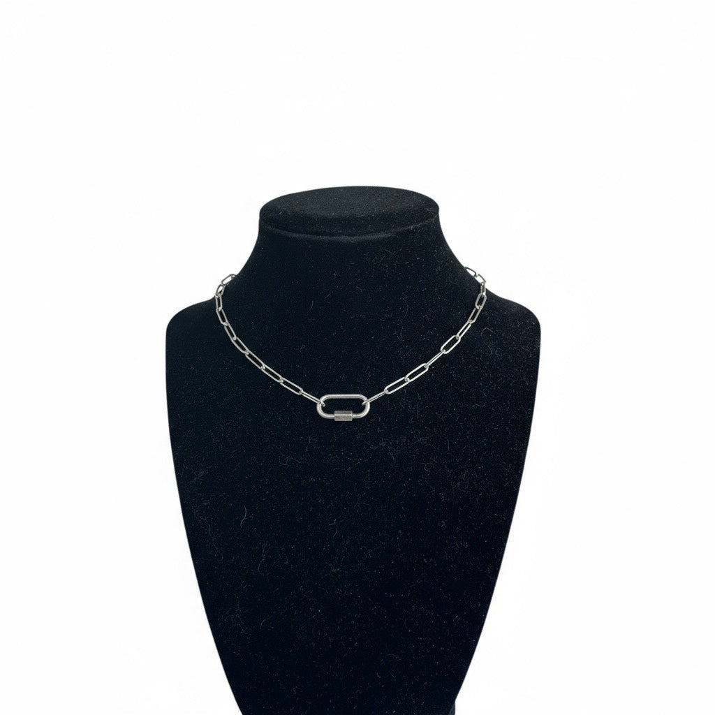 Silver Paperclip Pet/Human Necklace