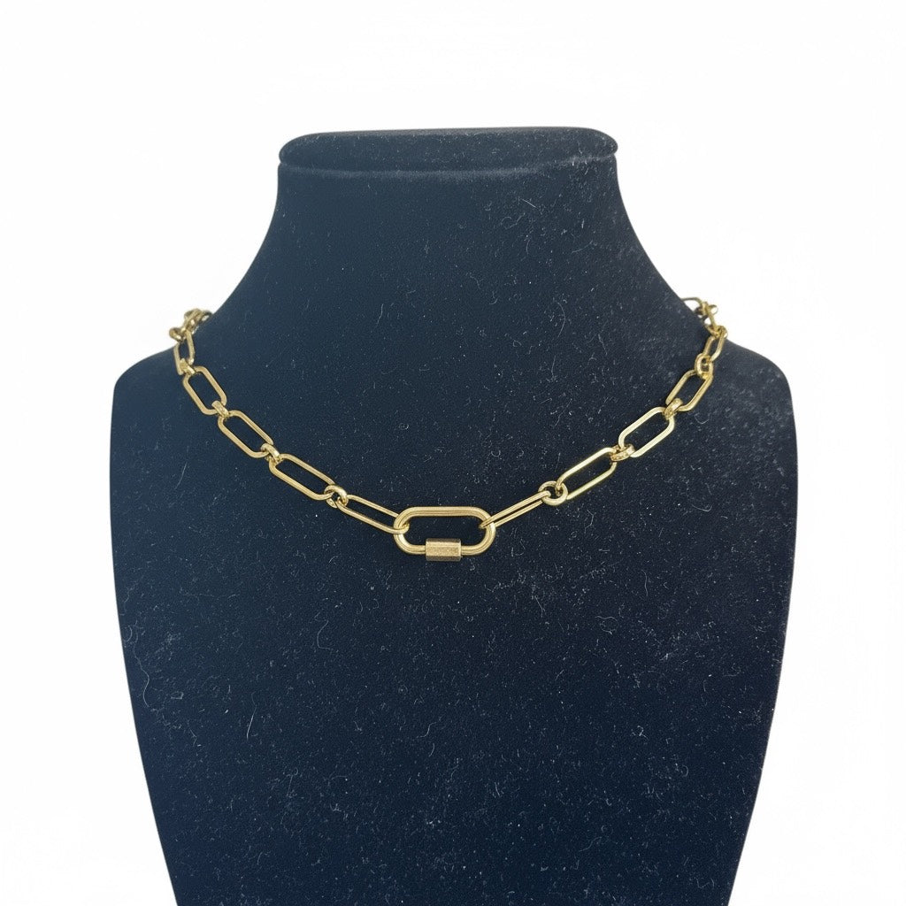 Gold Paperclip Pet/Owner Necklace