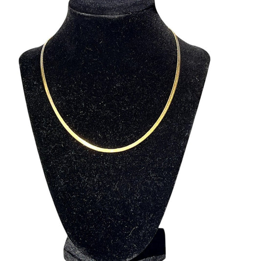 Gold Herring Bone Necklace