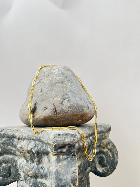 gold paper clip necklace